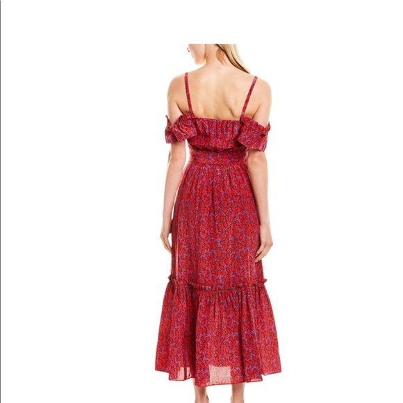 Derek Lam red off shoulder midi dress - Picture 2 of 2
